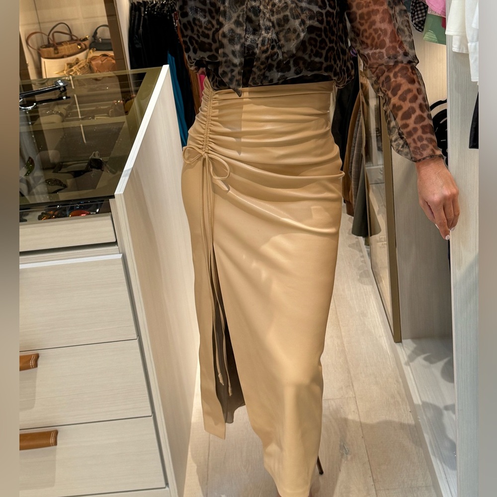 Nanushka Malorie Faux Leather Midi Skirt